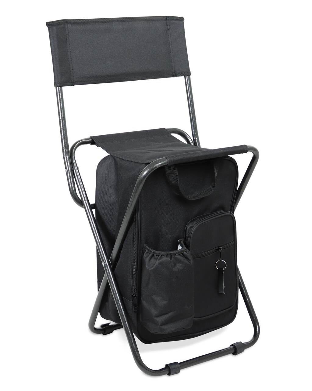 Get Out! Foldable Fishing Chair Backpack Stool with Cooler and Backrest 225 lbs
